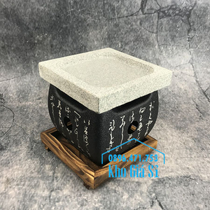 Lò nướng thịt hình vuông bằng đá tại bàn kiểu Nhật (size lớn)