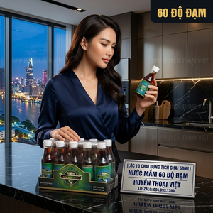 Nước mắm Hạnh Phúc 60 độ đạm 50ml - Lốc 10 chai