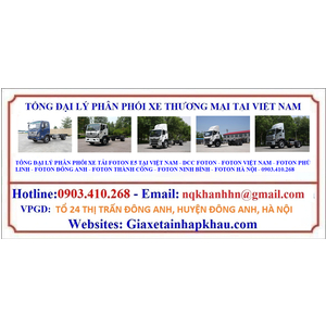 Xe tải Foton Thành Công E5 mới nhất 2025 - Hotline 0903410268 - DCC Foton 2025 - Foton DCC - Foton Phú Linh - Foton Đông Anh - Foton Việt Nam