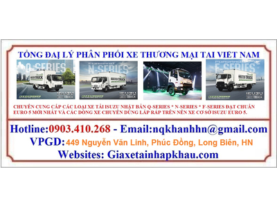 Dải sản phẩm xe tải ISUZU EURO 5 mới nhất 2024 - Hotline 0903.410.268