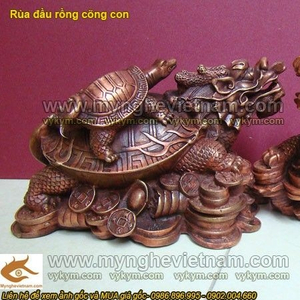Long quy rùa đầu rồng, long quy cõng con phong thủy