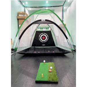 Combo Lồng Tập Golf PGM + Thảm Swing Nhỏ/ Bộ Tập Swing Golf Tại Nhà Giá Rẻ/ Tặng 3 Bóng Golf Xốp/ 2 Màu Sắc Xanh/Đen