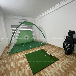 Combo Lồng Tập Golf PGM LXW013 Mẫu Mới + Thảm Swing 120cm, Kích Thước 2M x 3M