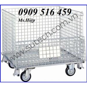 Lồng Thép Có Chân Và Bánh xe gắp