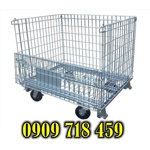 Lồng trữ hàng có bánh xe, chân