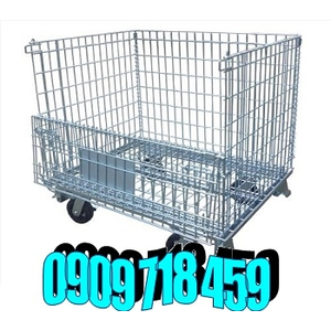 Lồng trữ hàng có bánh xe, chân
