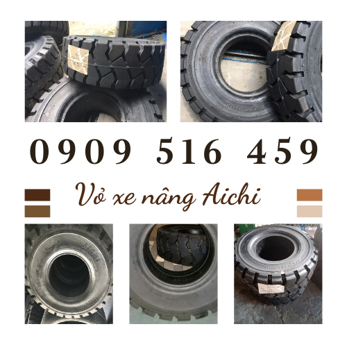 Lốp xe nâng - Vỏ xe nâng Aichi được nhập khẩu từ Nhật Bản 