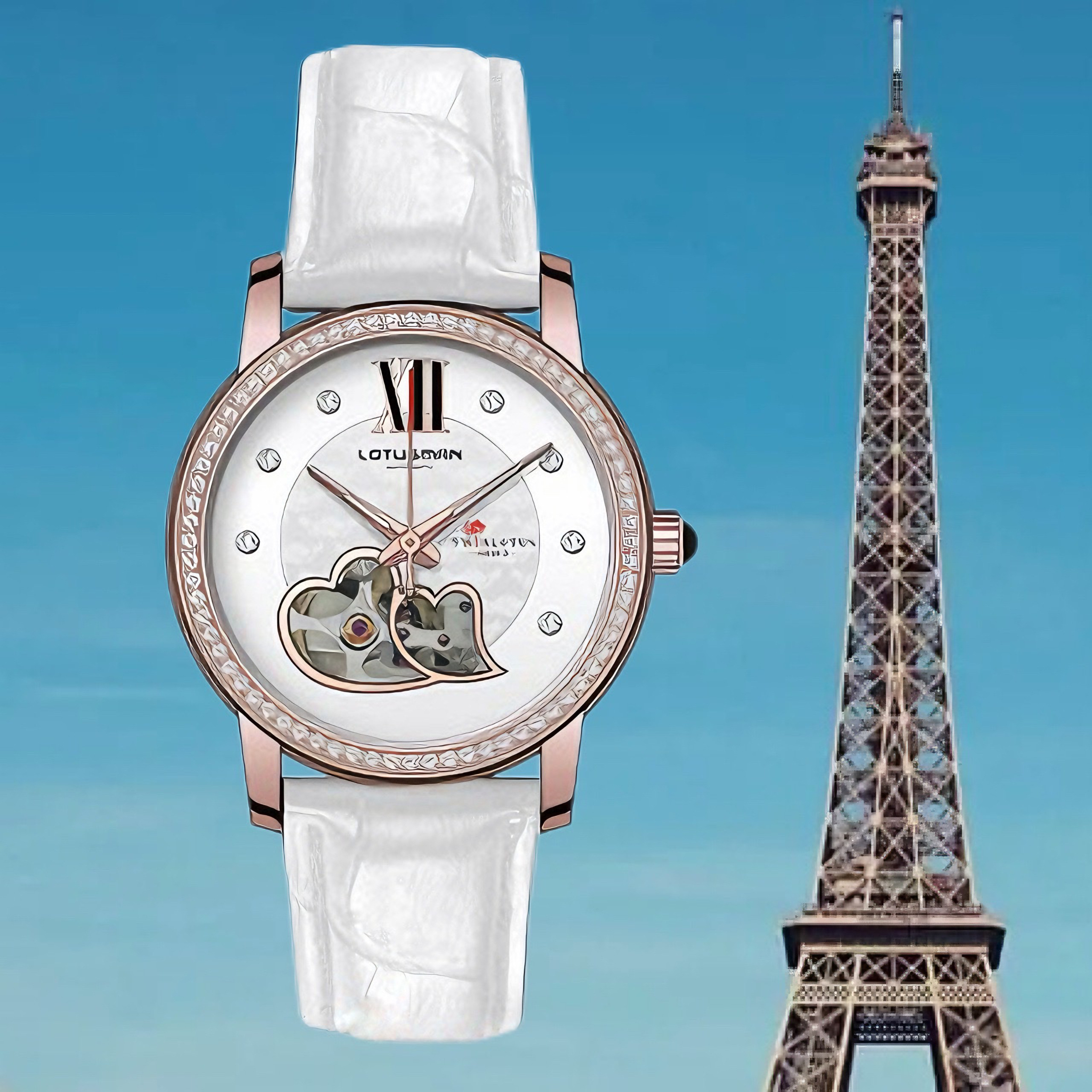 Đồng Hồ Cơ Nữ Lotusman L866A.SBW Chính Hãng