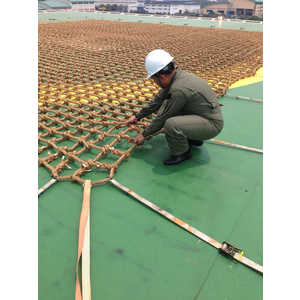 Lưới chống trượt cho sân bay trực thăng 8 Cạnh đều 14x14m, làm bằng dây manila, dây tự nhiên, mắt lưới 200 x 200 mm
