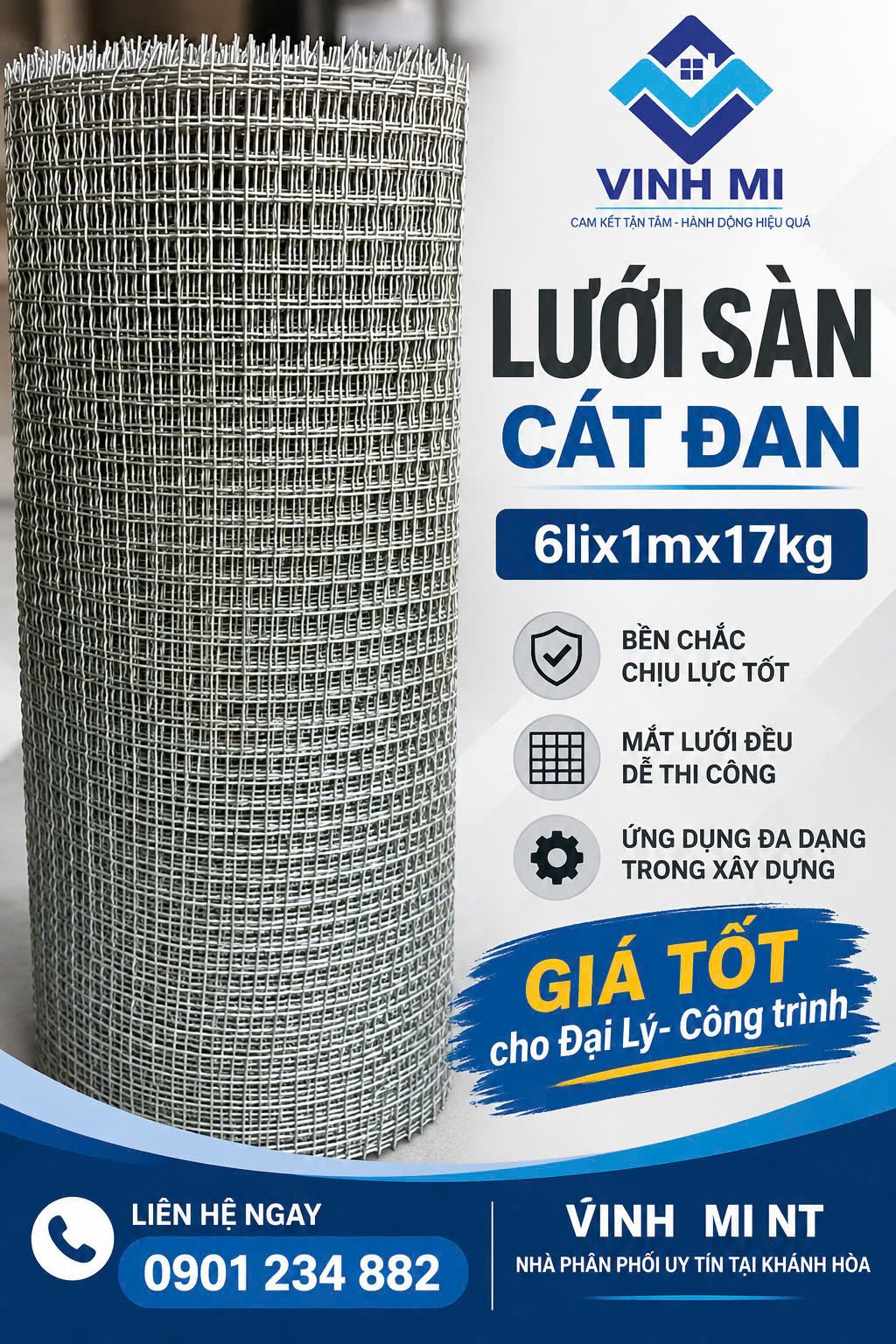 LƯỚI SÀN CÁT ĐAN (6 lix1mx17kg , 1F2x1mx37kg )