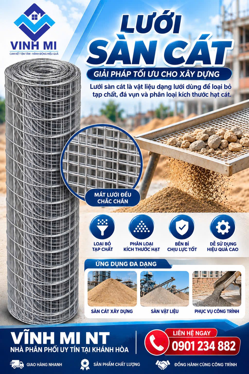 Lưới sàn cát ( nhiều kích thước )