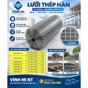 Lưới thép hàn mạ kẽm ( nhiều kích thước)