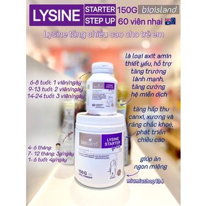Bột Lysine tăng chiều cao cho trẻ em Bioisland Lysine Starter for Kids 150g 🇦🇺