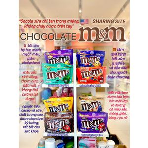 Chocolate M&M's Sharing Size Túi Zip 🇺🇸