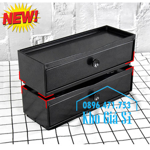 Hộp đựng đũa muỗng 2 tầng bằng nhựa melamine màu đen cho nhà hàng