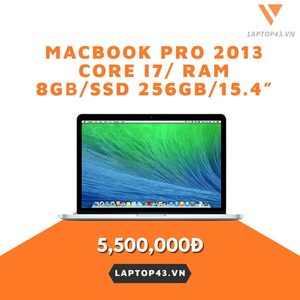 Macbook Pro 2013 Core i7 Ram 8G SSD 256G 15.4” Rentina Full AC