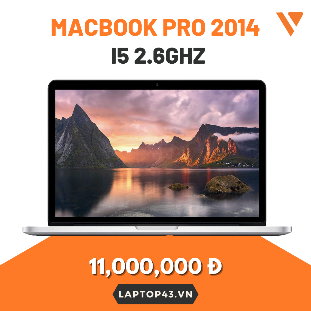 Macbook Pro 2014 i5 2.6Ghz Ram 8G SSD 128G 13.3” Không AC