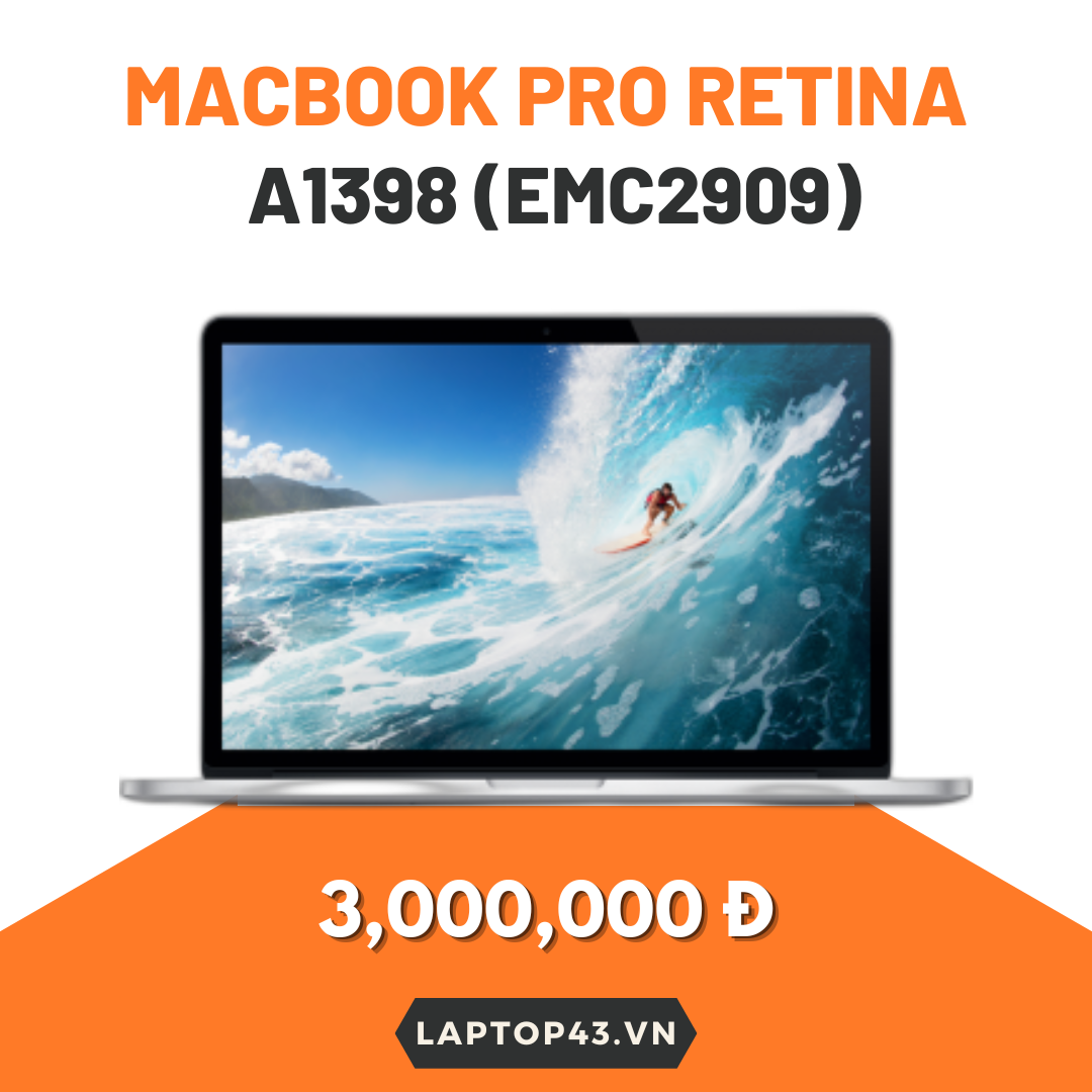 Macbook Pro Retina A1398(EMC2909) 15 Core i7-4770HQ (Mid-2015) Ram 16G SSD 512G Full AC Giảm 3.000.000đ