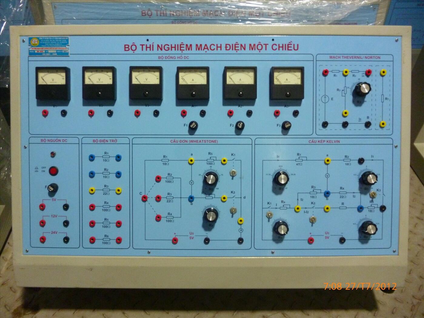 Bộ thí nghiệm điện một chiều (DC)