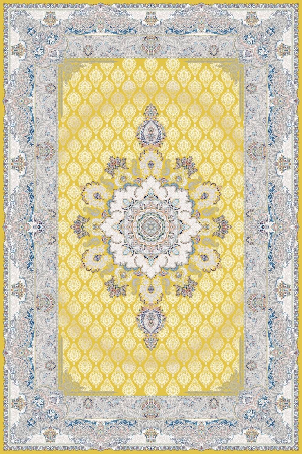 Thảm trang trí Ba Tư sang trọng nhập khẩu từ Iran HLO-MADRID M3575 HNO