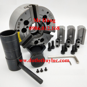 Mâm cặp 3 chấu thủy lực N210, đầu kẹp thuỷ lực máy tiện, lato thuỷ lực, mâm cặp 3 chấu thủy lực