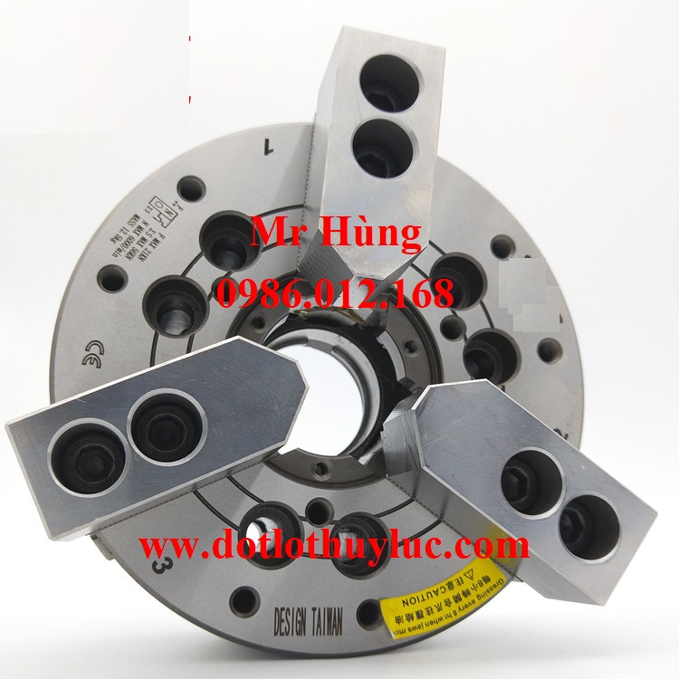 Mâm cặp máy tiện CNC thủy lực N208, đầu kẹp thuỷ lực máy tiện, lato thuỷ lực, mâm cặp 3 chấu thủy lực