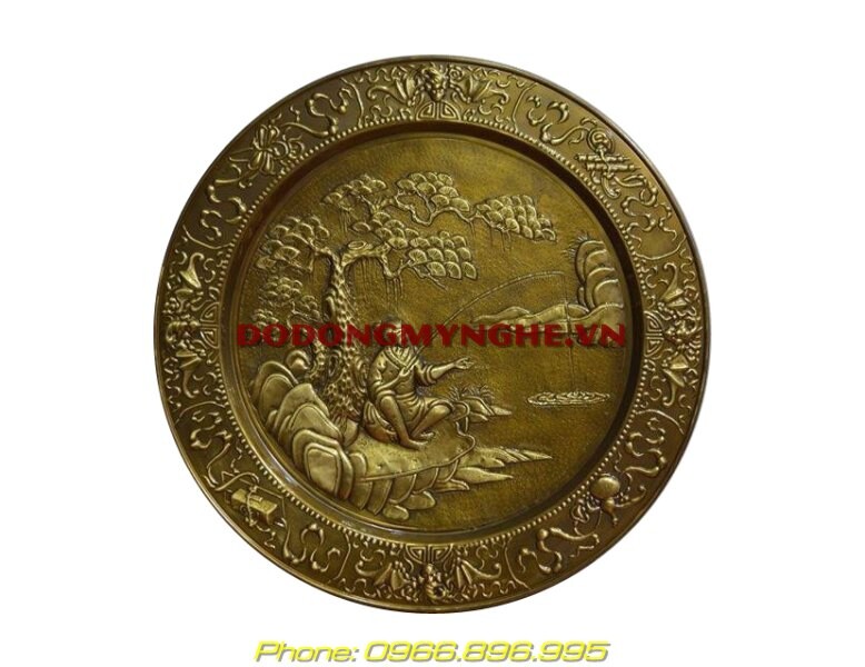 Mâm đồng phong thủy - Điếu ngư