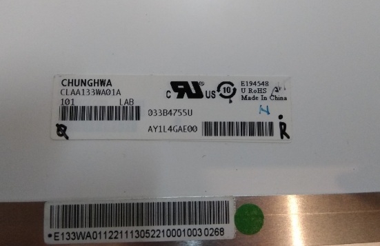 màn hình 13.3 model CLAA133WA01A