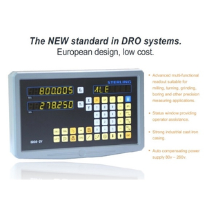 Màn Hình Hiển Thị Thước Quang 2 Trục Sterling SDS6-2V Đài Loan