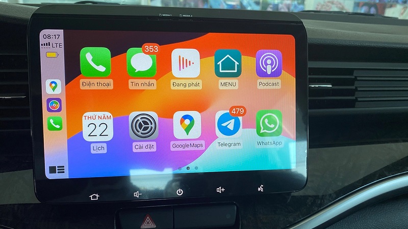 Màn hình giải trí xe XL7 Hybrid tích hợp khả năng kết nối hiện đại