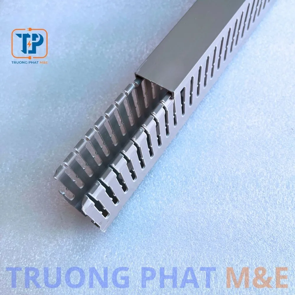 Máng nhựa PXC- 80x40 màu ghi đẹp