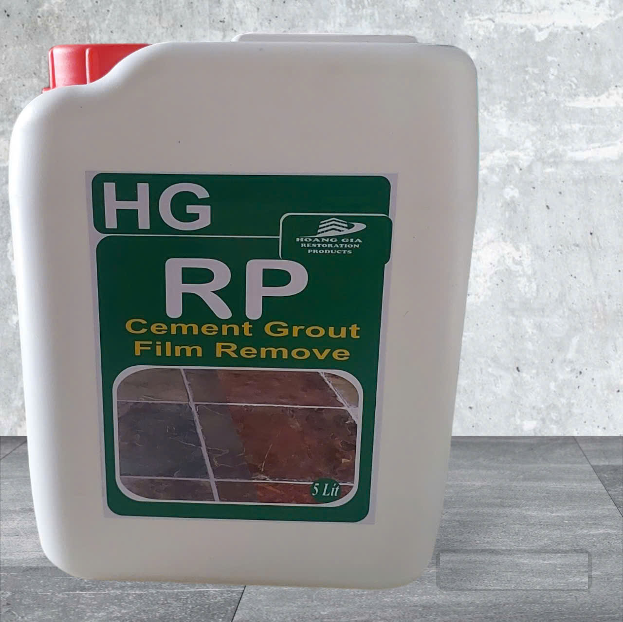 Chất tẩy màng xi măng, màng vữa, vôi, vết gỉ và cặn bẩn cứng đầu HG RP Cement Grout Film Remove 5L