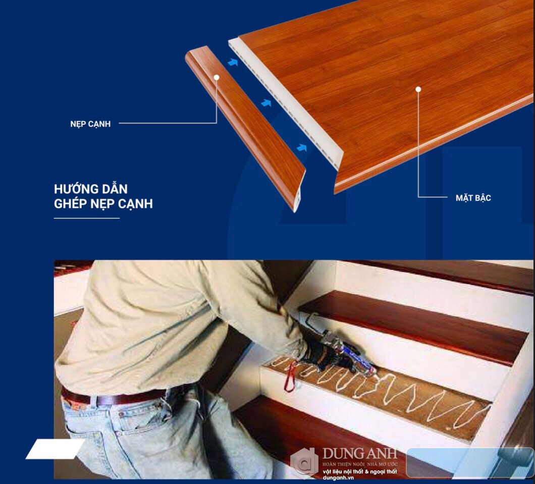 Bậc cầu thang nhựa giả gỗ HRM-STAIR-HN