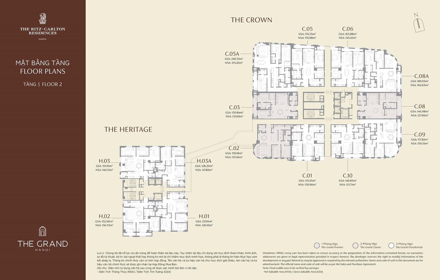 Bán Căn Hộ Hàng Hiệu The Grand Hanoi Hàng Bài, Hoàn Kiếm, Lô Góc 134m², 3 Ngủ, Chuẩn 6 Sao Ritz-Carlton