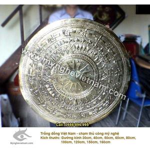 Mặt trống đồng gò bản đồ Việt Nam, trống đồng quà tặng và trang trí nhà