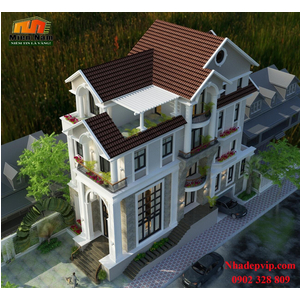 Mẫu biệt thự đẹp gia đình anh Thương chị Huệ