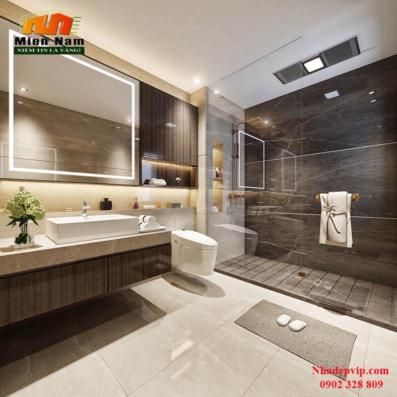 Thi công mẫu biệt thự phố hiện đại mặt tiền gia đình anh Đức chị Thảo Quận 2