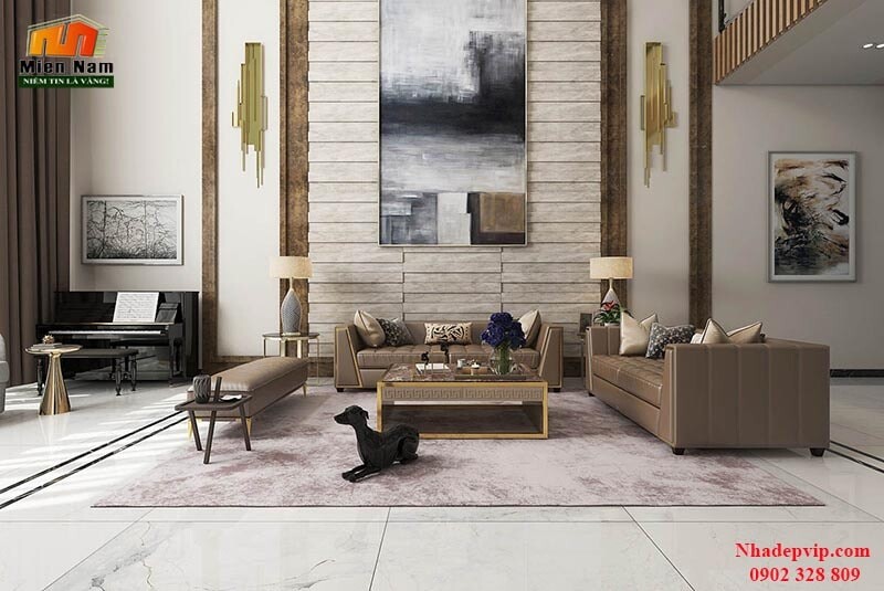 Thi công mẫu biệt thự phố hiện đại mặt tiền gia đình anh Đức chị Thảo Quận 2