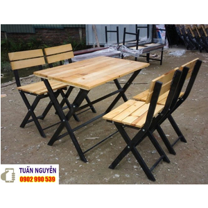 Bộ bàn ghế xếp quán nhậu