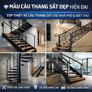 💎 MẪU CẦU THANG SẮT ĐẸP HIỆN ĐẠI – 30 THIẾT KẾ SANG TRỌNG CHO NHÀ PHỐ & BIỆT THỰ