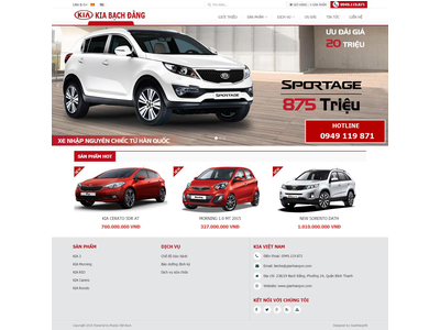 Mẫu website Kia Bạch Đằng