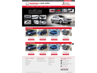 Mẫu website Honda Long Biên