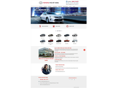 Mẫu website Toyota Phú Mỹ Hưng