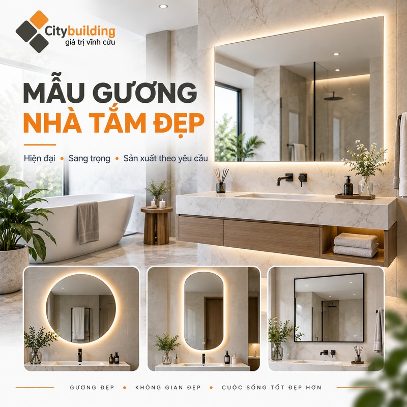 MẪU GƯƠNG NHÀ TẮM ĐẸP