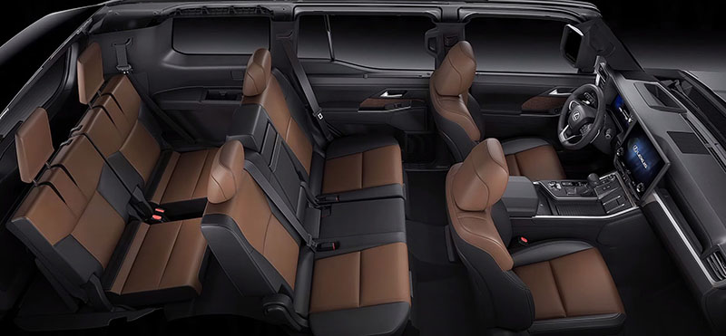 Màu nội thất nâu xe Lexus GX