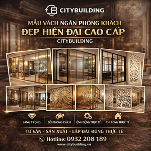 MẪU VÁCH NGĂN PHÒNG KHÁCH ĐẸP HIỆN ĐẠI CAO CẤP CITYBUILDING