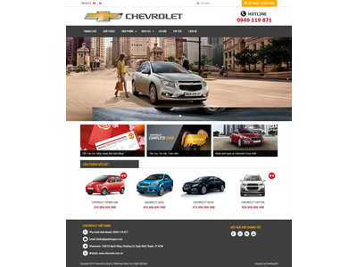 Mẫu website Chevrolet