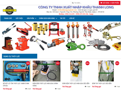 Mẫu website dụng cụ cơ khí