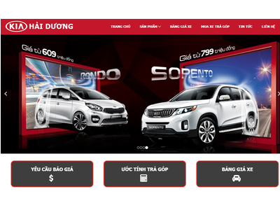 Mẫu website Kia Hải Dương