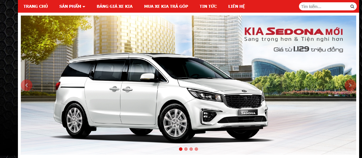 Mẫu website Kia Long Biên